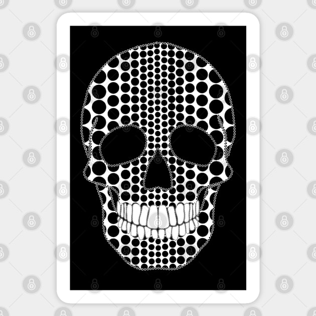 Two Tone Skull Sticker by Nuletto